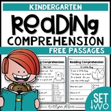 FREE Kindergarten Reading Comprehension Passages - Set 2