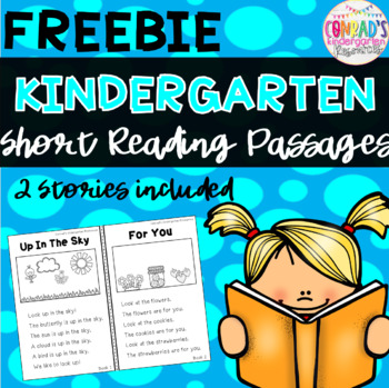 Preview of FREE Kindergarten Short Reading Passages - Sight Word Reading (Distant Learning)