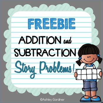 Preview of Story Problems for FREE {FREE Story Problems for Kindergarten!}