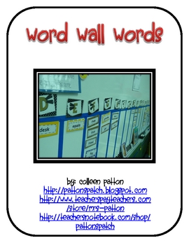 Preview of FREE Kindergarten and First Grade Word Wall Words