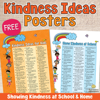 FREE Kindness Ideas Poster - Printable Student Resource - US Letter