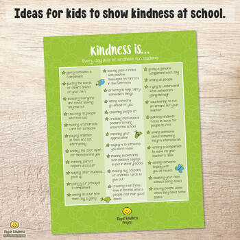 FREE Kindness Is... Acts of Kindness Poster for Students | TpT