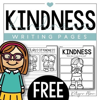 Preview of FREE Kindness Writing Pages - Character Education