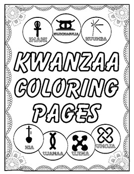 Preview of FREE Kwanzaa Coloring Sheet -Holidays Coloring Pages -Kwanzaa Activities