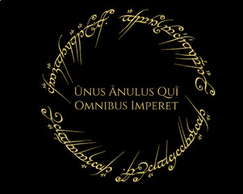 Preview of FREE LOTR "Lord of the Rings" inspired Latin poster (8x10): Dominus Anulorum!