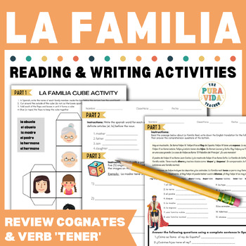 Preview of FREE La Familia Writing Activity