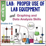 FREE Science Lab Equipment Skills Lab with Graphing and Da