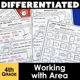 FREE Labor Day Math Activity 4th Grade Review  Area Unknow