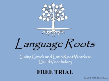 Preview of FREE Latin and Greek Root Word PowerPoint, Flashcards, Worksheets, Exam