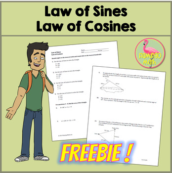 Preview of Law of Sines and Law of Cosines Freebie