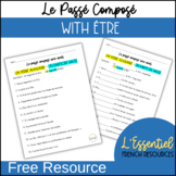 FREE Le passé composé worksheet with avoir PDF