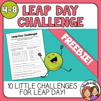 Preview of Leap Day Challenge FREEBIE - Fun, Engaging, No-Prep Activities for February 29th