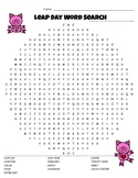 FREE Leap Day Year 2020 February 29 Word Search Printable