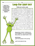 FREE LEAP YEAR 2024 Word Search Puzzle Worksheet Activity