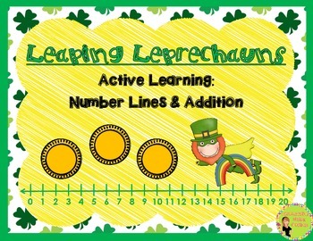 Preview of FREE!! Leaping Leprechauns: Addition, Number Line, Active Learning