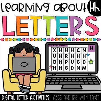 Preview of FREE Learning About Letters (Hh) Digital Learning | Distance Learning