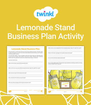 lemonade stand business plan template