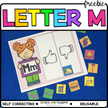 Preview of FREE Letter M Alphabet Sound Matching / Sorting Activity Game Card Mats