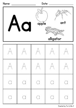 FREE Letter Tracing Activity Sheets by For Little J | TPT