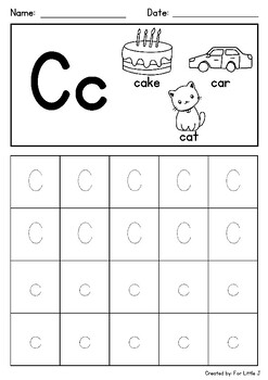 FREE Letter Tracing Activity Sheets by For Little J | TPT