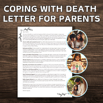 Preview of FREE | Letter for Parents Navigating Death | Guiding Families through Grief