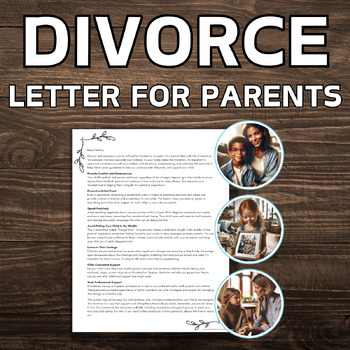 Preview of FREE | Letter for Parents Navigating Divorce | Guiding Families through Change