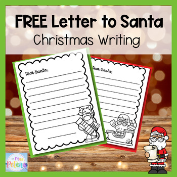 FREE Letter to Santa Writing Paper by Lisa Peters | TPT
