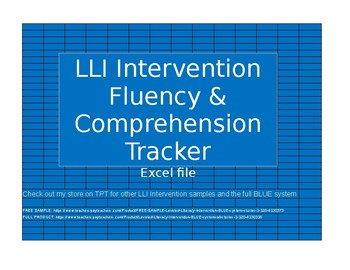 Preview of FREE Leveled Literacy Intervention LLI Excel file for accuracy and comprehension