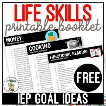 Preview of FREE Life Skills IEP Goal Ideas Booklet