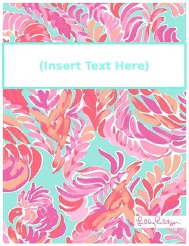 lilly pulitzer binder cover templates purple