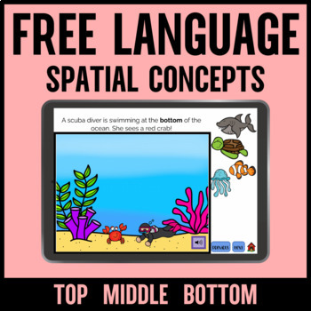 Preview of Free Ocean Animal Spatial Concepts: Top, Middle, Bottom