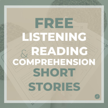 Preview of FREE Listening Comprehension Short Stories SLPs, ESL, special education