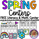 FREE Literacy Center & Math Game for Kindergarten - Spring