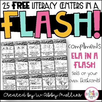 Preview of FREE Literacy Center Posters | ELA | Kindergarten | First Grade
