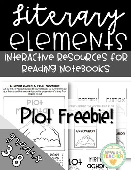 Preview of FREE Literary Elements Foldables for Plot in Interactive Notebooks