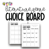 FREE Literature Genre Independent Reading Choice Board