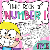 FREE Little Book of Number 1 - Half Page Booklet Pre-K Kin