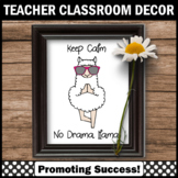 FREE Llama Classroom Decor Yoga Poster Inspirational Quote