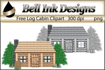 Preview of FREE Log Cabin Clipart