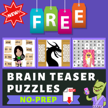 Preview of Brain Teaser Puzzles - Free Sampler of Logic and Word Puzzles