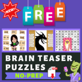Brain Teaser Puzzles - Free Sampler of Logic and Word Puzzles
