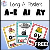 FREE Long A Vowel Teams Display Posters A-E AI AY vowel teams