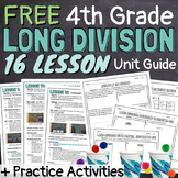FREE 4th Grade Long Division Unit Guide With Practice Work