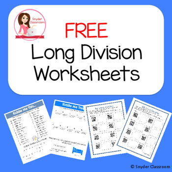 Preview of FREE Long Division Worksheets