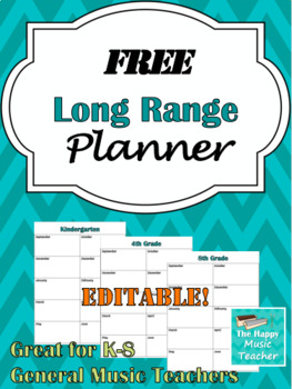 Preview of FREE Long Range Planner (Editable)