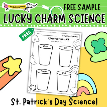 Preview of FREE Lucky Charms Science Experiment Observation Page | St. Patrick's Day