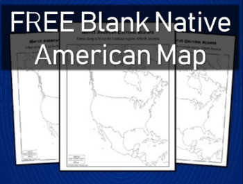 Preview of FREE MAP to be used with Native American PowerPoint
