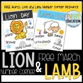 FREE MARCH NUMBER CORNER Lion and Lamb Visual Posters