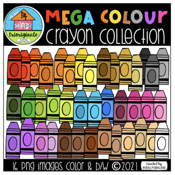 Preview of FREE MEGA Color Crayons (P4Clips Trioriginals) COLOURS CLIPART