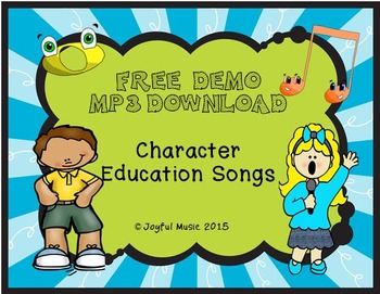 Preview of FREE MP3 Download - Character Education Songs DEMO